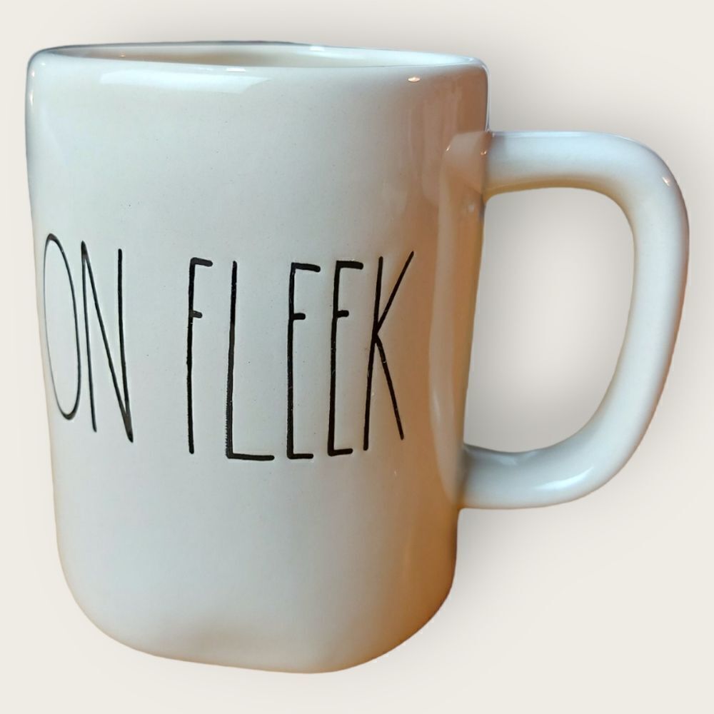 🌼4/$30 ☕ Rae Dunn "On Fleek" Mug – Farmhouse Style ✨